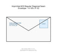 Imprinted #10 Regular Diagonal Seam Envelope – 4-1/8 x 9-1/2 product image