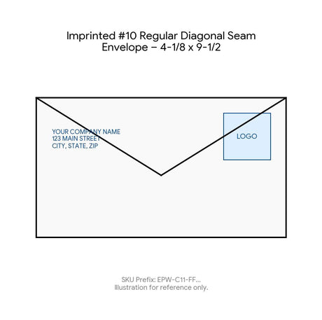 Imprinted #10 Regular Diagonal Seam Envelope – 4-1/8 x 9-1/2 product image