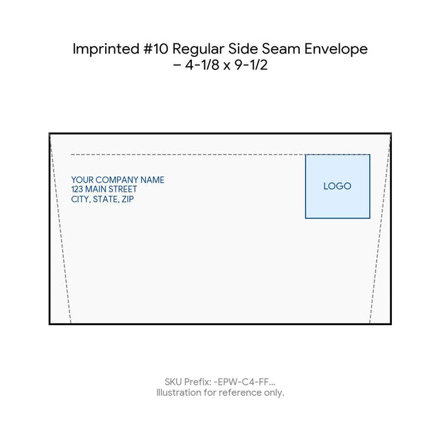 Imprinted #10 Regular Side Seam Envelope – 4-1/8 x 9-1/2 product image