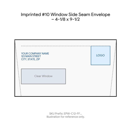 Imprinted #10 Window Side Seam Envelope – 4-1/8 x 9-1/2 product image