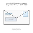 Imprinted #9 Double Window Self-Seal Diagonal Seam Envelope – 3-7/8 x 8-7/8 product image