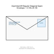 Imprinted #9 Regular Diagonal Seam Envelope – 3-7/8 x 8-7/8 product image