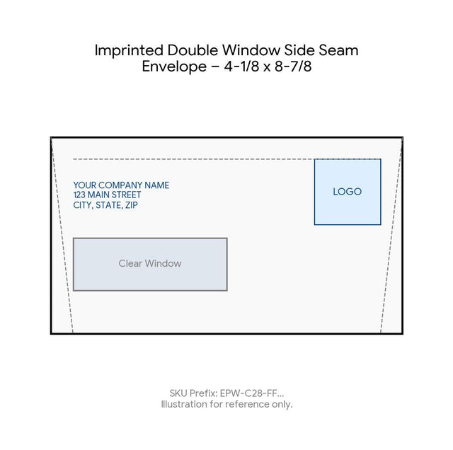 Imprinted Double Window Side Seam Envelope – 4-1/8 x 8-7/8 product image