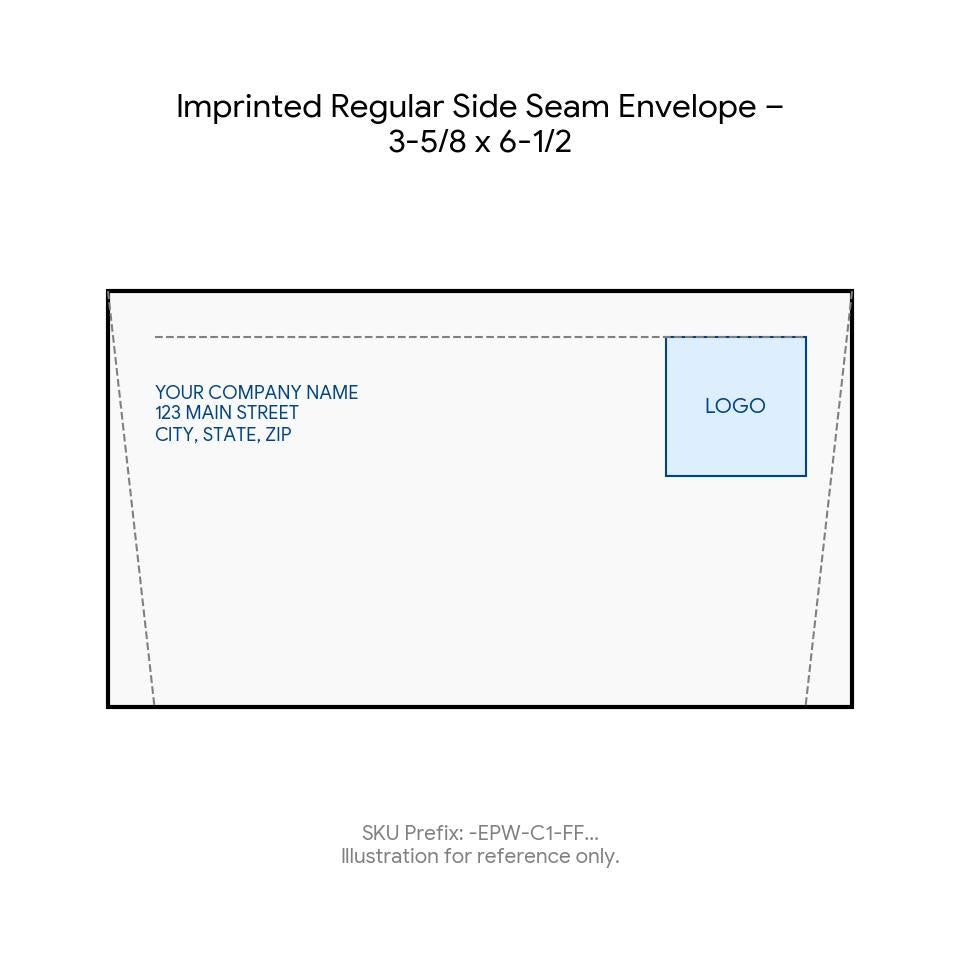 Imprinted Regular Side Seam Envelope – 3-5/8 x 6-1/2 product image
