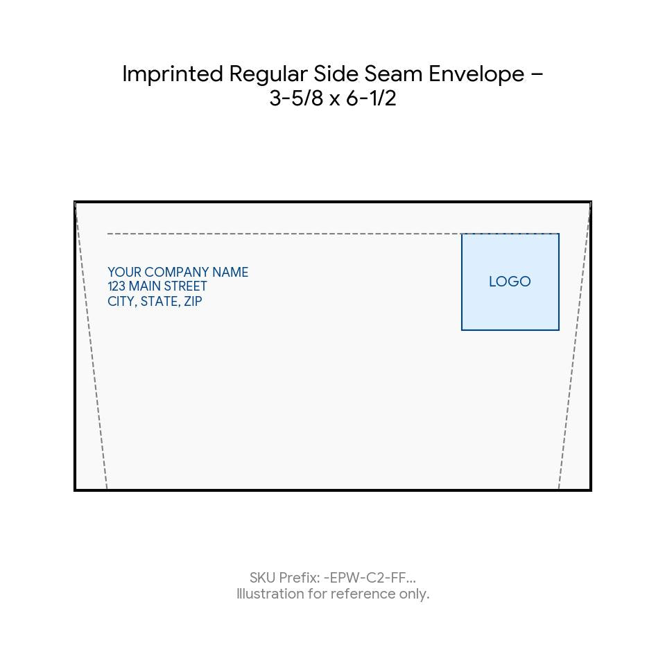 Imprinted Regular Side Seam Envelope – 3-5/8 x 6-1/2 product image
