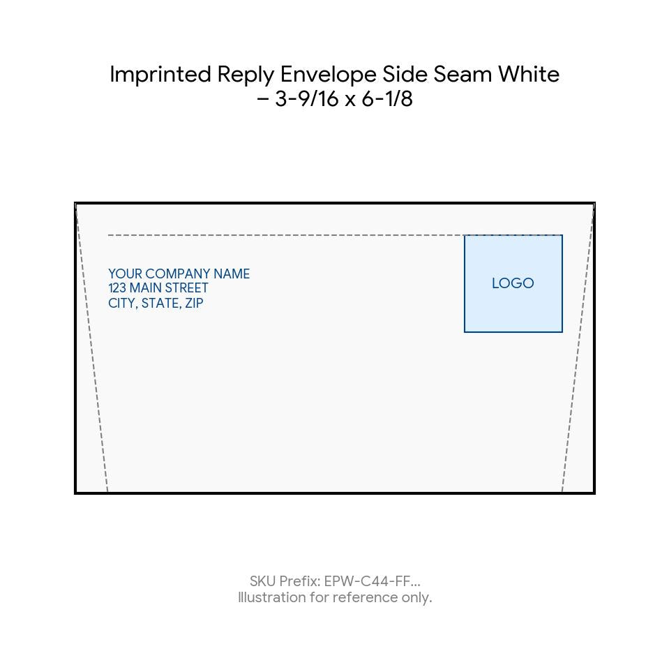 Imprinted Reply Envelope Side Seam White – 3-9/16 x 6-1/8 product image