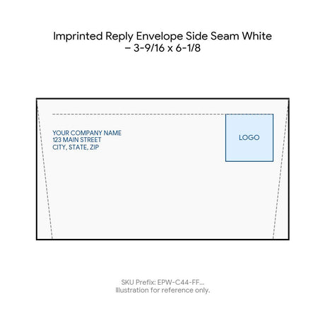 Imprinted Reply Envelope Side Seam White – 3-9/16 x 6-1/8 product image