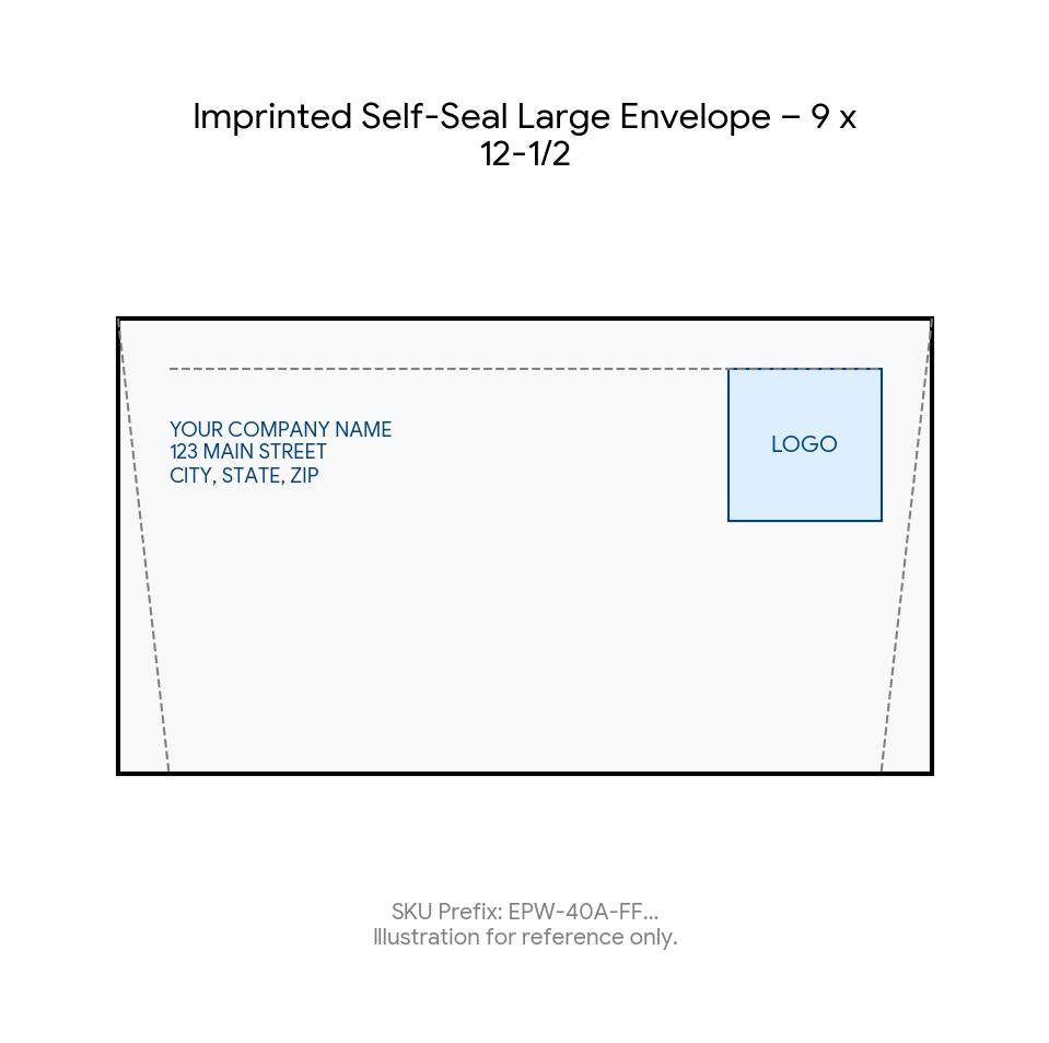 Imprinted Self-Seal Large Envelope – 9 x 12-1/2 product image