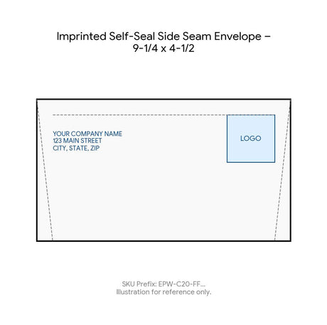 Imprinted Self-Seal Side Seam Envelope – 9-1/4 x 4-1/2 product image