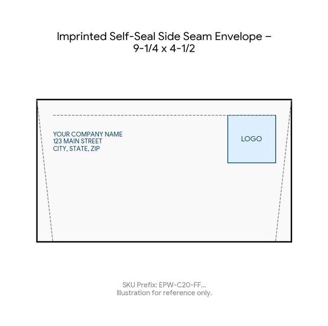 Imprinted Self-Seal Side Seam Envelope – 9-1/4 x 4-1/2 product image