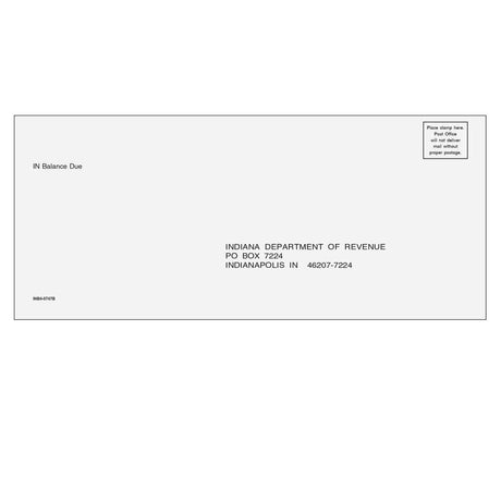 Indiana Balance Due Envelope
