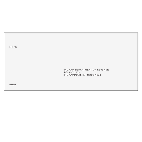 Indiana State E-File Envelope