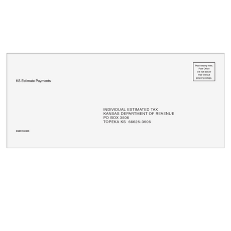 Kansas Estimate Envelope tax form envelope or kit product image