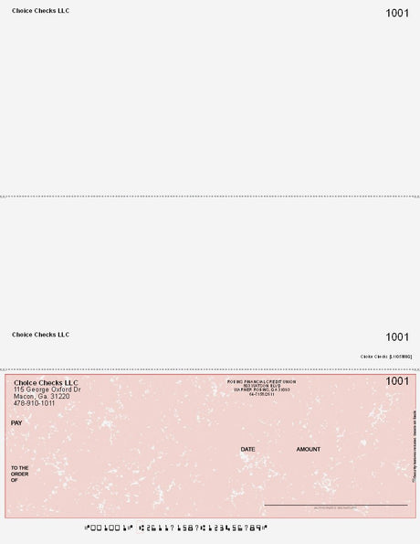Marble Imprinted Business Check On Bottom - Better Security – Burgundy
