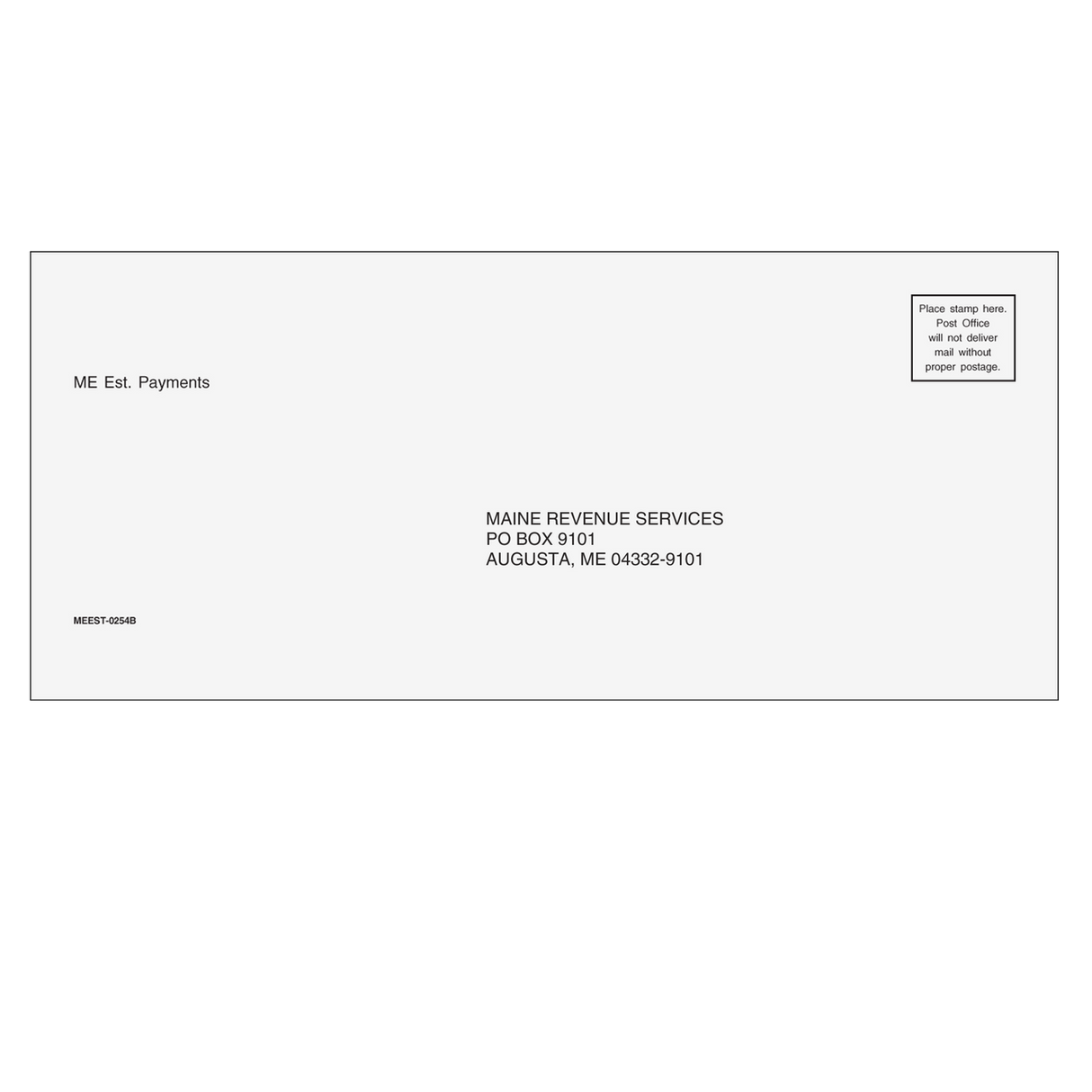 Maine Estimate Envelope