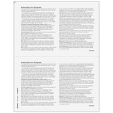 2026 1099 2-Up Blank Laser Paper with 1099-NEC Instructions on Both Panels