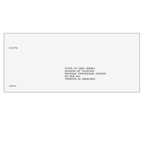 New Jersey E-File Envelope tax form envelope or kit product image