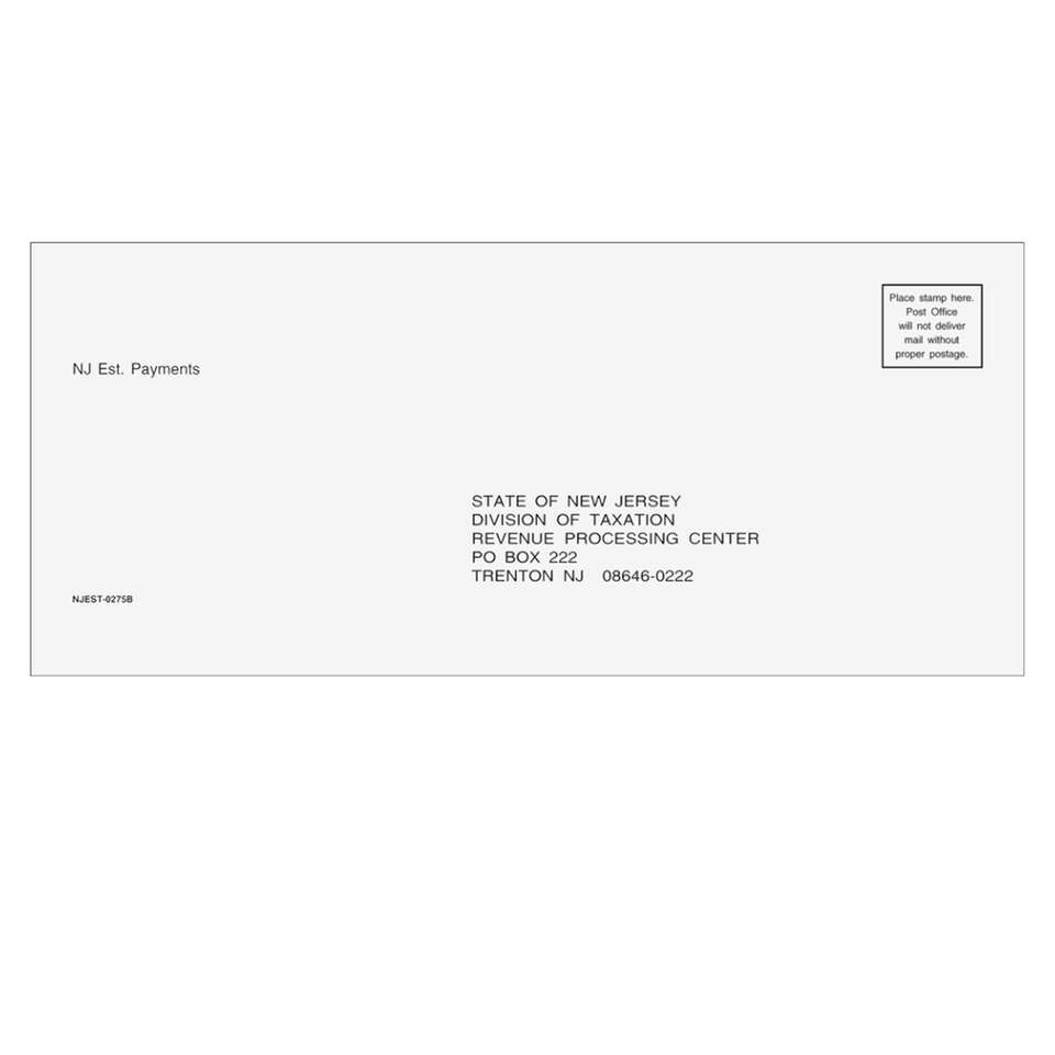 New Jersey Estimate Envelope