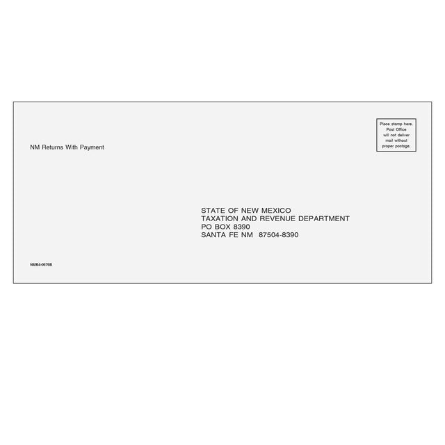 New Mexico Balance Due Envelope