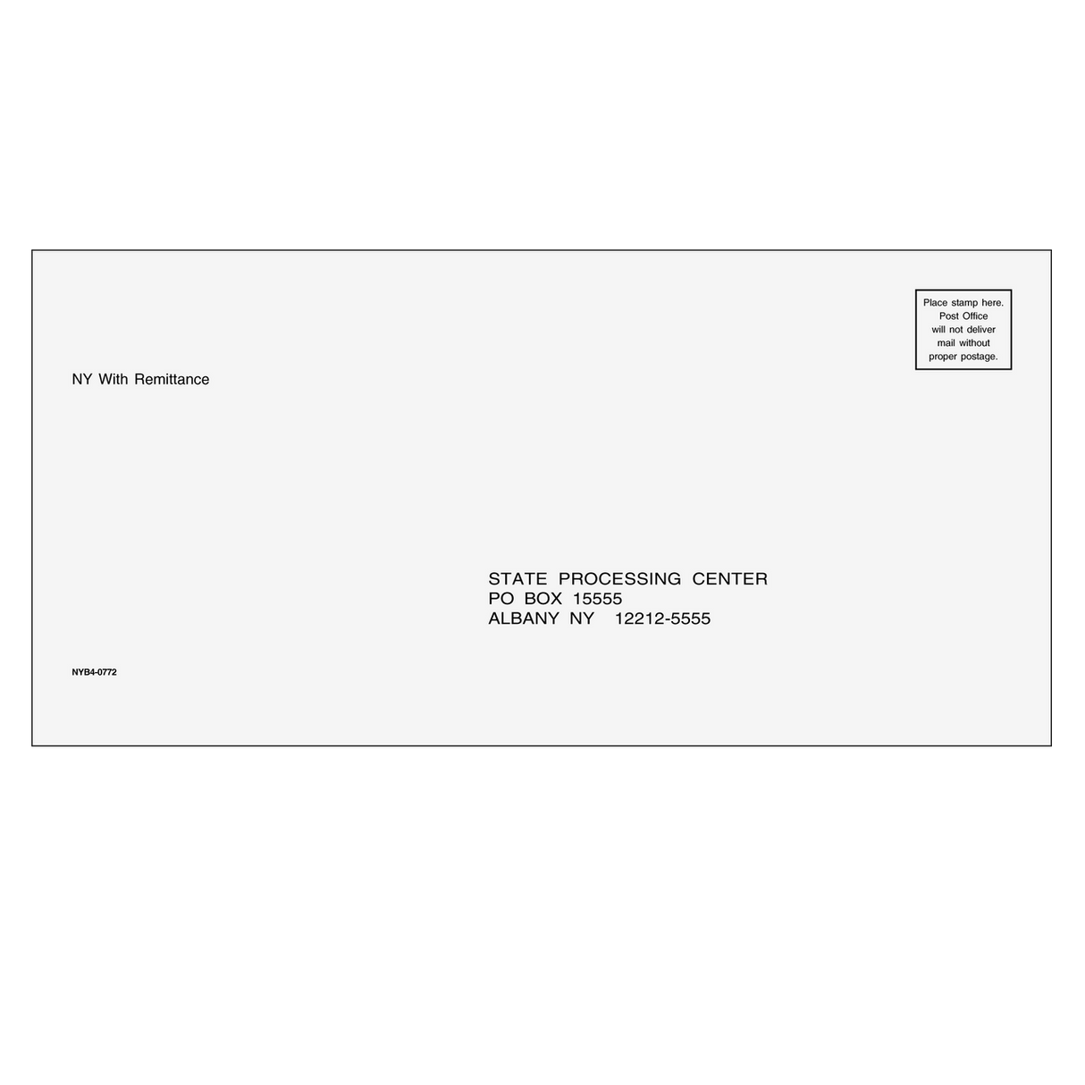 New York Balance Due Envelope