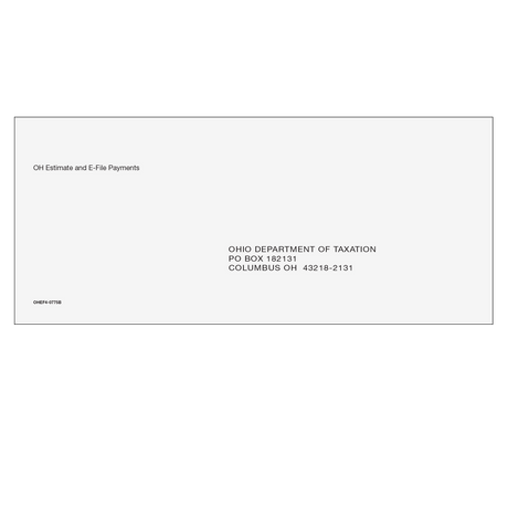 Ohio State Estimate & E-file Envelope