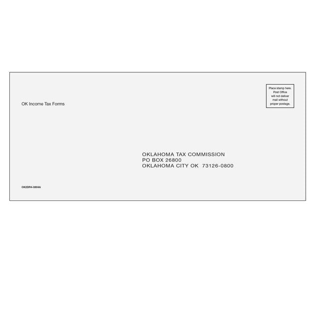 Oklahoma Income Tax Envelope