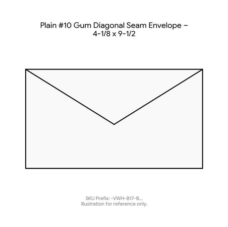 Plain #10 Gum Diagonal Seam Envelope – 4-1/8 x 9-1/2 product image