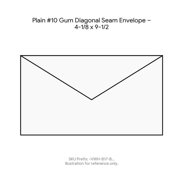 Plain #10 Gum Diagonal Seam Envelope – 4-1/8 x 9-1/2 product image