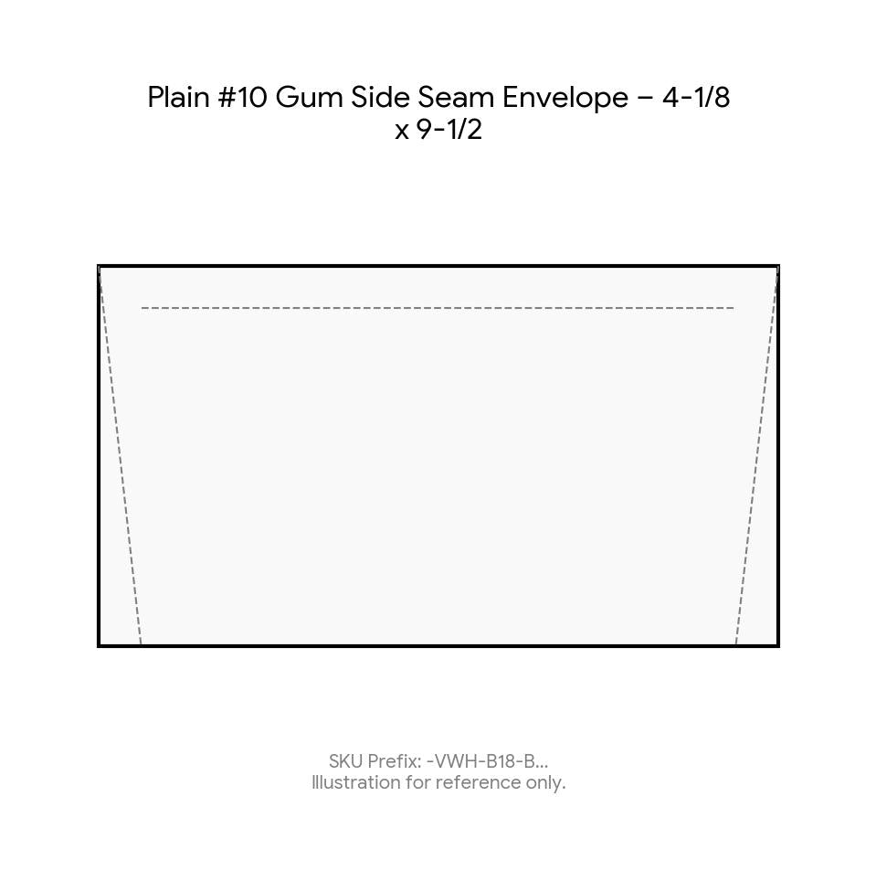 Plain #10 Gum Side Seam Envelope – 4-1/8 x 9-1/2 product image