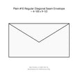 Plain #10 Regular Diagonal Seam Envelope – 4-1/8 x 9-1/2 product image
