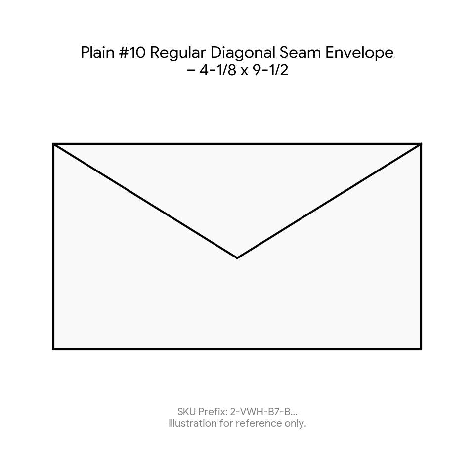 Plain #10 Regular Diagonal Seam Envelope – 4-1/8 x 9-1/2 product image