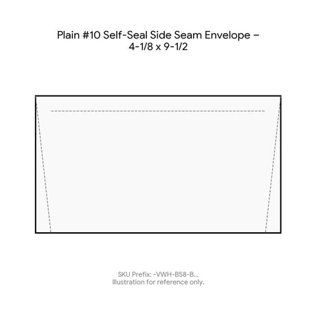 Plain #10 Self-Seal Side Seam Envelope – 4-1/8 x 9-1/2 product image