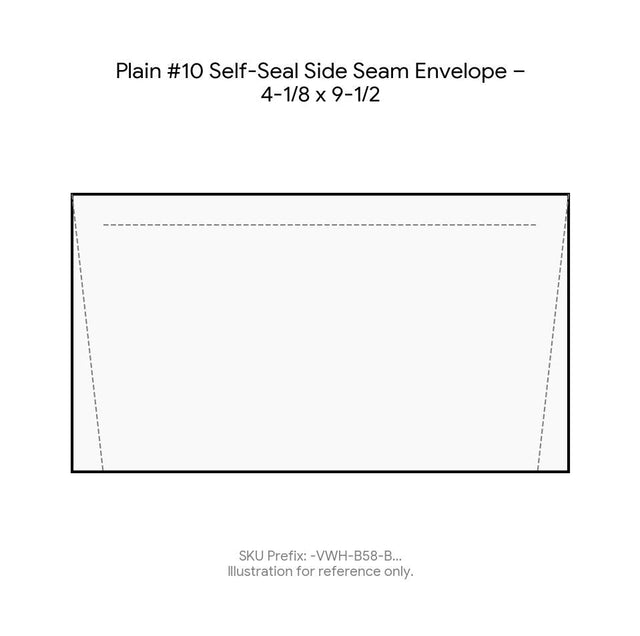 Plain #10 Self-Seal Side Seam Envelope – 4-1/8 x 9-1/2 product image