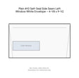 Plain #10 Self-Seal Side Seam Left Window White Envelope – 4-1/8 x 9-1/2 product image