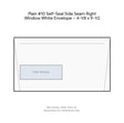 Plain #10 Self-Seal Side Seam Right Window White Envelope – 4-1/8 x 9-1/2 product image
