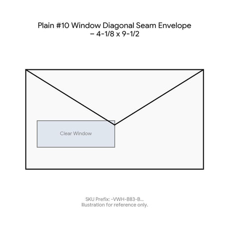 Plain #10 Window Diagonal Seam Envelope – 4-1/8 x 9-1/2 product image