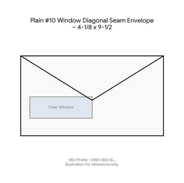 Plain #10 Window Diagonal Seam Envelope – 4-1/8 x 9-1/2 product image