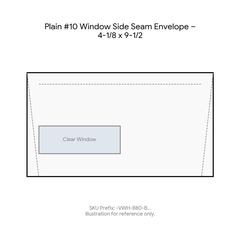 Plain #10 Window Side Seam Envelope – 4-1/8 x 9-1/2 product image