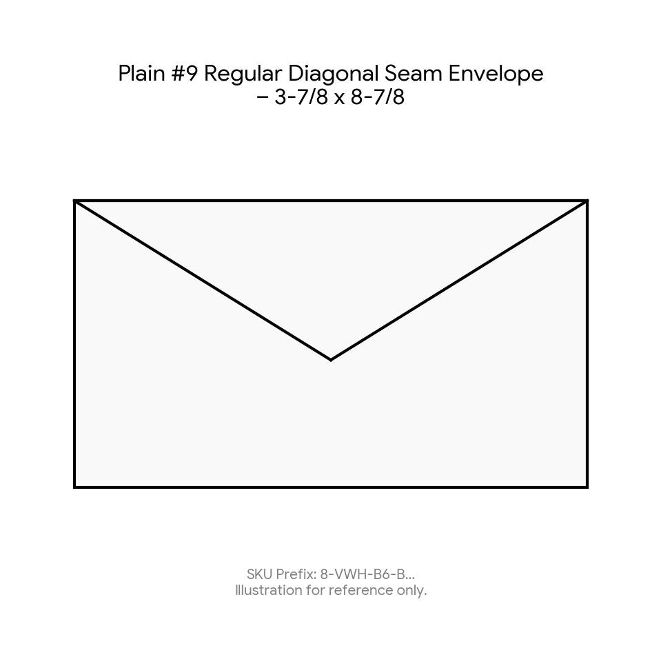 Plain #9 Regular Diagonal Seam Envelope – 3-7/8 x 8-7/8 product image