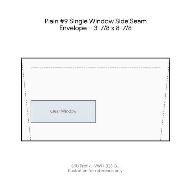 Plain #9 Single Window Side Seam Envelope – 3-7/8 x 8-7/8 product image