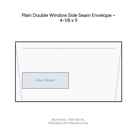 Plain Double Window Side Seam Envelope – 4-1/8 x 9 product image