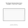 Plain Regular Side Seam Reply Canary Envelope – 3-7/8 x 8-7/8 – Canary product image