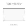 Plain Regular Side Seam Reply Green Envelope – 3-7/8 x 8-7/8 – Green product image