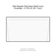 Plain Regular Side Seam Reply Ivory Envelope – 3-7/8 x 8-7/8 – Ivory product image