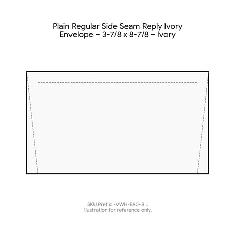 Plain Regular Side Seam Reply Ivory Envelope – 3-7/8 x 8-7/8 – Ivory product image