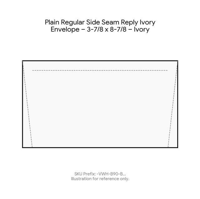 Plain Regular Side Seam Reply Ivory Envelope – 3-7/8 x 8-7/8 – Ivory product image