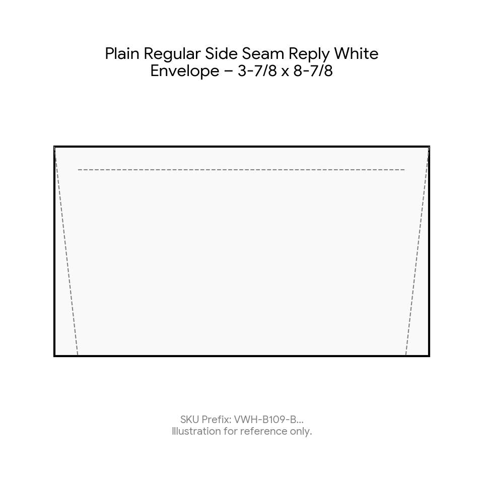 Plain Regular Side Seam Reply White Envelope – 3-7/8 x 8-7/8 product image