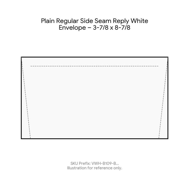Plain Regular Side Seam Reply White Envelope – 3-7/8 x 8-7/8 product image