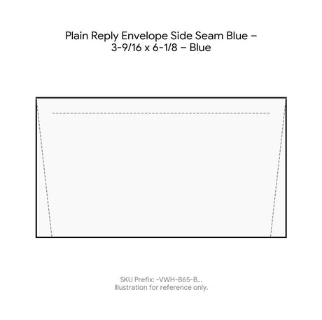 Plain Reply Envelope Side Seam Blue – 3-9/16 x 6-1/8 – Blue product image
