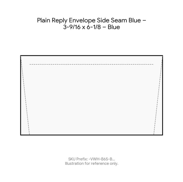 Plain Reply Envelope Side Seam Blue – 3-9/16 x 6-1/8 – Blue product image